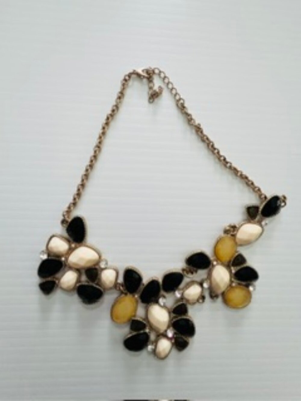 INC International Concepts Gold-Tone Contrasting Stone Statement Necklace